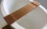 Aquatica Tidal Waterproof Iroko Wood Bathtub Tray 40 1